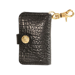 Handmade Black Leather Mens Cool Key Wallet Key Holder Brown Card Holder Car Key Case for Men - iwalletsmen