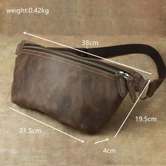 Cool LEATHER MENS FANNY PACK FOR MEN BUMBAG Vintage WAIST BAG for Men - iwalletsmen