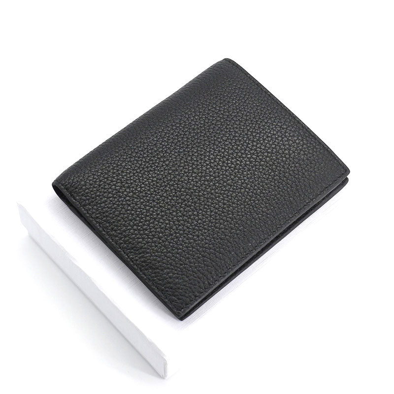 Black Leather Mens Slim Bifold Small Wallet Front Pocket Wallet Small Wallet for Men - iwalletsmen