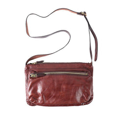 Vintage Black Leather Mens Cool Small Side Bag Messenger Bag Brown Postman Courier Bag for Men - iwalletsmen