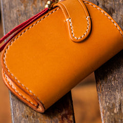 Handmade Leather Biker Mens Cool Car Key Wallet Coin Wallet Pouch Car KeyChain for Men