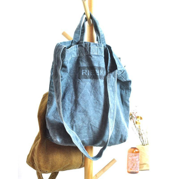 Vintage Canvas Mens Womens Yellow Denim Bag Shoulder Tote Bag Messenger Bag Blue HandBag For Men and Women - iwalletsmen