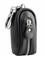 Black Leather Mens Small Car Key Wallets Brown Key Holder Car Key Pouch For Men - iwalletsmen