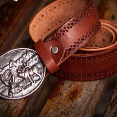 Handmade Genuine Leather Mens Belt Custom Cool Leather Men Black Belt for Men