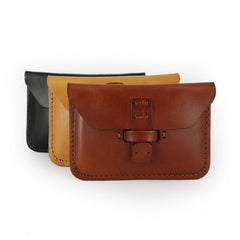 Handmade Leather Mens Front Pocket Wallet Card Wallets Small Change Wallets for Men - iwalletsmen