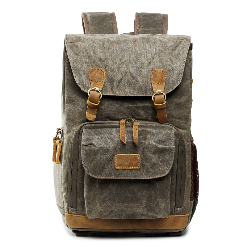 GREEN LARGE CANVAS WATERPROOF MENS CANON CAMERA BACKPACK DSLR CAMERA BAG NIKON CAMERA BAG DSLR CAMERA BAG - iwalletsmen