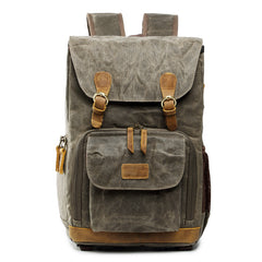 GREEN LARGE CANVAS WATERPROOF MENS CANON CAMERA BACKPACK DSLR CAMERA BAG NIKON CAMERA BAG DSLR CAMERA BAG - iwalletsmen