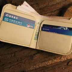 Handmade Leather Floral Mens Cool Slim Leather Wallet Men billfold Wallets Bifold for Men