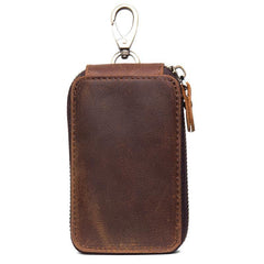 Brown Leather Mens Small Car Key Wallet Key Holders Car Key Holder For Men - iwalletsmen
