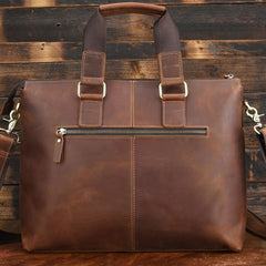 Cool Leather Briefcase 13inch Handbag Work Bag Business Bag Shoulder Bag For Men - iwalletsmen