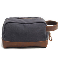 Cool Canvas Leather Mens Zipper Wristlet Bags Vintage Clutch Zipper Bags for Men - iwalletsmen