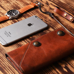 Handmade Mens Cool Leather Chain Wallet Biker Trucker Wallet with Chain for Men - iwalletsmen