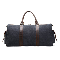 Mens Waxed Canvas Leather Large Weekender Bags Canvas Travel Bag for Men - iwalletsmen