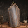 Cool Mens Leather Barrel Chest Bags Bucket Sling Bag One Shoulder Backpack For Men - iwalletsmen