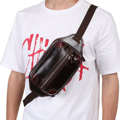Vintage Coffee Brown LEATHER MENS FANNY PACK FOR MEN BUMBAG Vintage WAIST BAGS - iwalletsmen