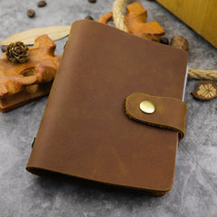 RFID Leather Mens Small Brown Wallet Cardholder Wallet Dark Coffee Front Pocket Wallets for Men - iwalletsmen