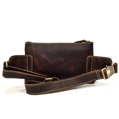 Brown Cool LEATHER MENS FANNY PACK FOR MEN BUMBAG Vintage WAIST BAGS - iwalletsmen