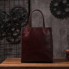 Cool Handmade Leather Mens Tote Bag Cool Messenger Tote Bag Handbag for men - iwalletsmen