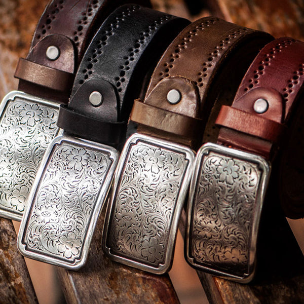 Handmade Genuine Leather Mens Belt Custom Cool Leather Men Black Belt for Men