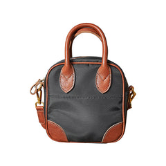 Fashion Nylon Leather Mens Womens Black Small Square Side Bag Messenger Bags Small Handbag for Men Women - iwalletsmen
