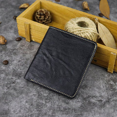 Vintage Leather Men's Bifold Small Wallet Front Pocket Wallet billfold Wallet For Men - iwalletsmen