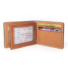 Leather Mens Slim license Wallet Card Wallets Slim Wallet Front Pocket Wallet for Men - iwalletsmen