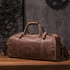 Cool Leather Mens Overnight Bags Weekender Bag Vintage Travel Bags Duffle Bag for Men - iwalletsmen
