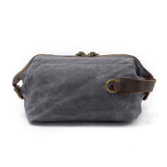 Cool Canvas Leather Mens Zipper Wristlet Bag Vintage Clutch Zipper Bag for Men - iwalletsmen