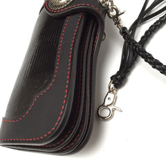 Handmade Leather Biker Wallet Mens Cool Chain Wallet Trucker Wallet with Chain