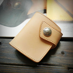 Handmade Leather Biker Wallet Mens Cool billfold Chain Wallet Trucker Wallet with Chain