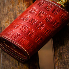 Handmade Leather Tooled Mens Cool Car Key Wallet Car Key Holder Car KeyChain for Men