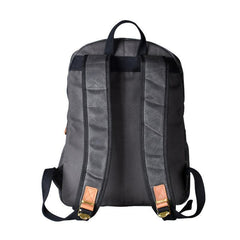Gray Waxed Canvas Mens Laptop Backpack College Backpack Gray Canvas Travel Backpack for Men - iwalletsmen