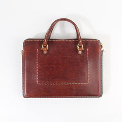 Fashionable Handmade Leather Mens Cool Small Business Bag Messenger Bag Briefcase Work Bags Laptop Bag for men - iwalletsmen