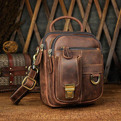 Vintage Leather Belt Pouches for Men Waist Bag BELT BAG Shoulder Bags For Men - iwalletsmen