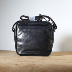 Genuine Leather Mens Cool Small Messenger Bag Sling Bag Chest Bag Bike Bag Cycling Bag for men