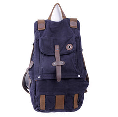 Canvas Black Mens Hiking Backpack Large Khaki School Backpack Canvas Travel Backpack For Men - iwalletsmen