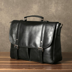 Genuine Leather Mens Cool Messenger Bag Briefcase Work Bag Business Bag for men