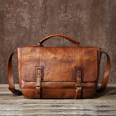 Handmade Leather Mens Cool Shoulder Bag Messenger Bag Chest Bag Bike Bag Cycling Bag for men