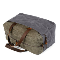Casual Waxed Canvas Leather Mens Large Travel Weekender Bag Luggage Duffle Bag Fitness Bag for Men - iwalletsmen
