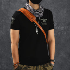 Canvas Leather Mens Womens Army Green Saddle Side Bag Messenger Bag Small Shoulder Bag For Men - iwalletsmen