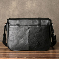 Genuine Leather Mens Cool Messenger Bag Shoulder Bag Chest Bag Bike Bag Cycling Bag for men
