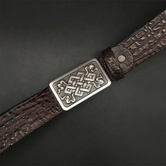 Handmade Cool Dark Brown Leather Mens Belt Coffee Leather Belt for Men - iwalletsmen