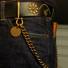 Cool Brass Mens Biker Wallet Chain Gold Wallet Chain Pants Chain For Men - iwalletsmen