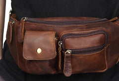 Leather Belt Bag Mens Fanny Back Waist Bag Fanny Bags For Men - iwalletsmen