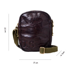 Casual Coffee Leather Men Vertical Side Bag Green Small Messenger Bag Black Courier Bag For Men - iwalletsmen