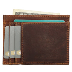 RFID Mens Leather Card Wallet Card Holder Front Pocket Wallet For Men - iwalletsmen