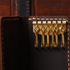 Handmade Leather Mens Cool Key Wallet Key Holder Car Key Case for Men - iwalletsmen