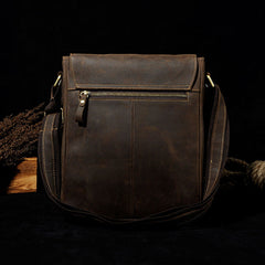 Small Leather Mens SIDE BAGs COURIER BAGs Messenger Bag Shoulder Bag for Men - iwalletsmen