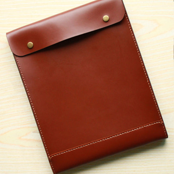 Handmade Mens Leather iPad Case Leather File Case Holder - iwalletsmen