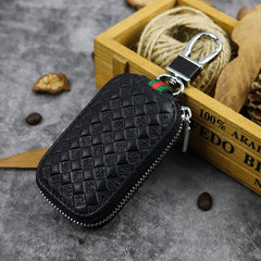 Embossed Brown Leather Men's Key Wallet Key Case Car Car Key Holder For Men - iwalletsmen